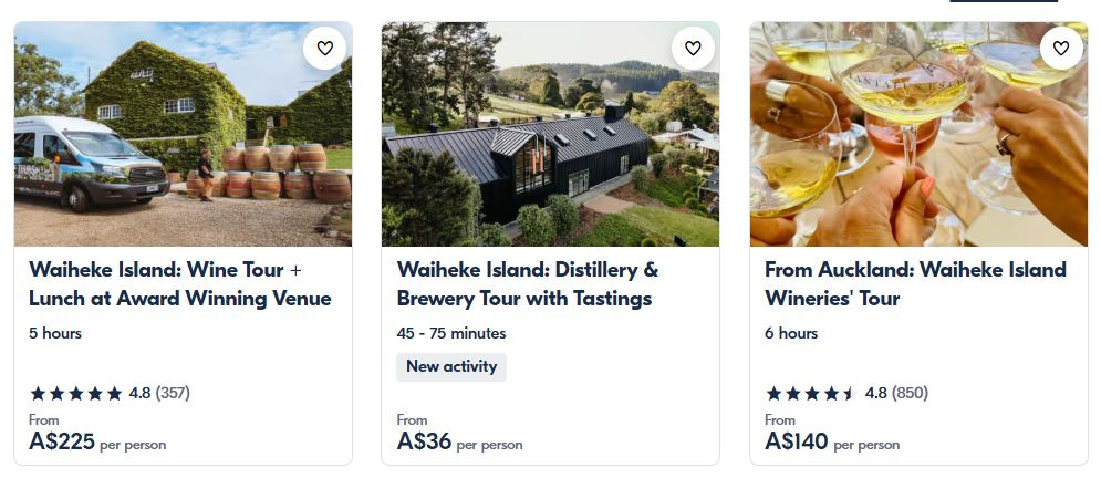 Weiheke Island Tours